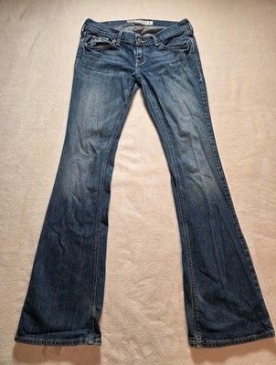 Hollister Cali Flare Jeans Womens 1S Stretch Y2K Low Rise Flare Blue