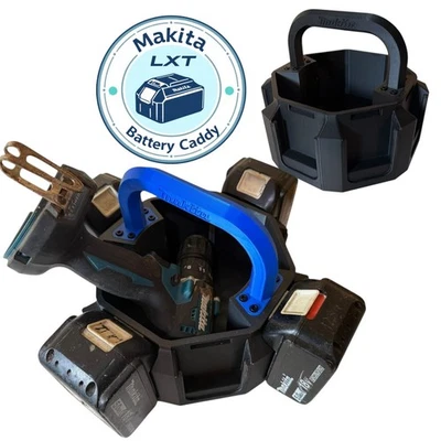 Makita LXT 18V Battery Carrier – Holds 8 Batteries – Black/Blue Handle – UK - Image 1 of 4