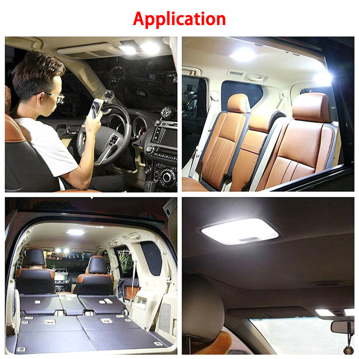 Car Interior Roof Lights 12V 36 LED Bulbs White Vehicle Ceiling LED yre