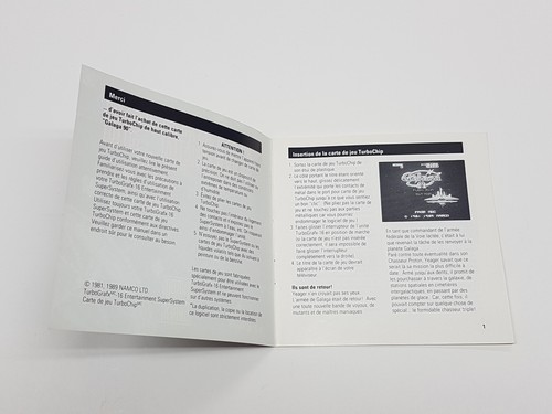 Galaga '90 *FRENCH* Canada Authentic Original TurboGrafx-16 NEC Manual Only - Picture 5 of 10