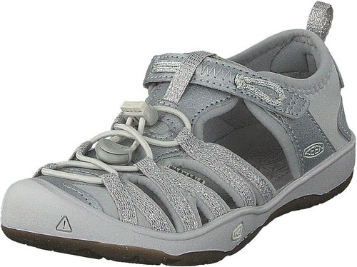 KEEN Kid's Moxie Closed Toe Casual Sandal Silver 13 US Size Rubber/Leather OEM - Picture 3 of 17