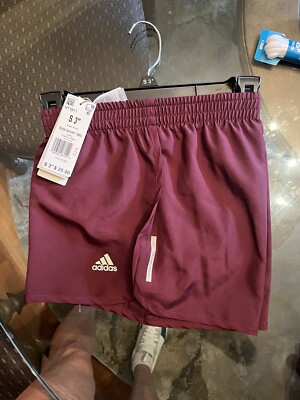 NWT Women's Adidas 3'' Athletic Running Shorts. Sz Small & Maroon. HT1611