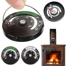 Magnetic Wood Stove Pipe Fire place Heat Temperature Gauge Thermometer Tester US