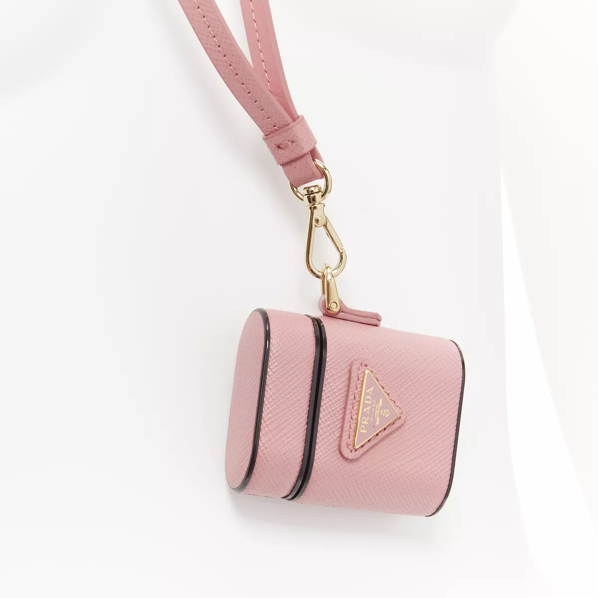 Prada Saffiano Leather Airpods Case in Pink