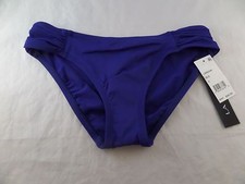 NWT La Blanca Island Side ShirredTab Side Hipster Swim Bottom Blue Color Sz 4