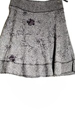 Gray, Embroidered Skirt for Spring  Fall