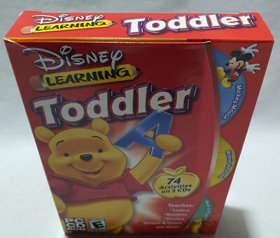 Disney Learning Toddler PC CD-ROM Retro Small Box NEW