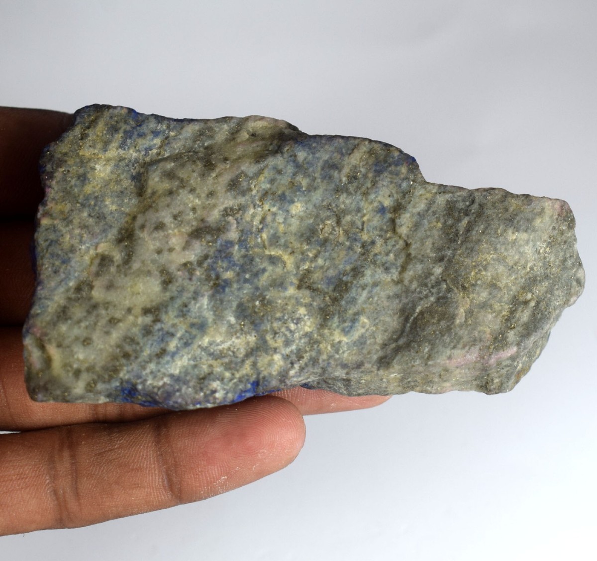 Natural Gold Pyrite Flakes 569.95 Ct/85 mm Lapis Lazuli Gemstone