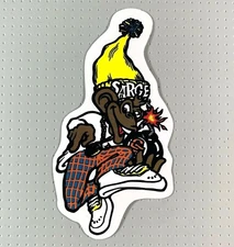 NEW DEAL Sarge Pro Skateboard Sticker 4.75" reissue