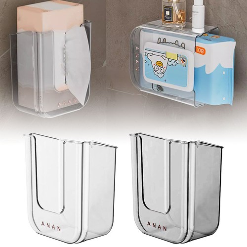 Wall Mounted Tissue Holder Kitchen Wipes Storage Box Container Dispenser #T - Picture 5 of 15