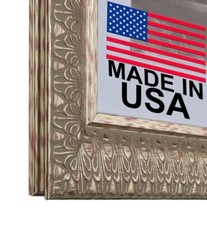 Custom Matted Picture Poster Frame  Mat 3" Silver Decorative 2518 16x20 24x36
