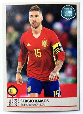 2018 FWC ROAD TO RUSSIA Panini Sticker #066 SERGIO RAMOS Spain