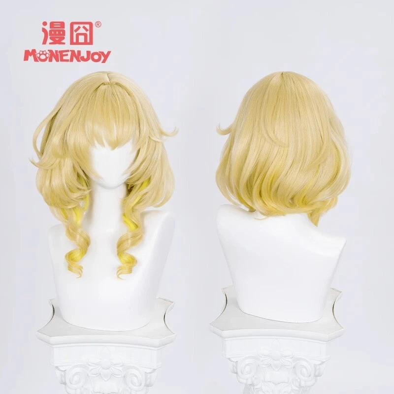 Anime Honkai: Star Rail Aglaea Pelucas Doradas Halloween Juegos con disfraces Pelucas Accesorios  Foto 4 de 4