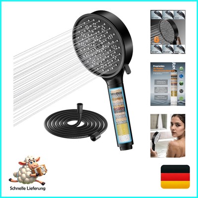 Cobbe Filter Duschkopf mit Schlauch, Hochdruck Handbrause mit 20-stufiger Fil...