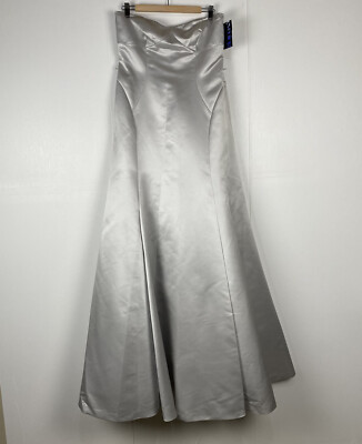 Vera Wang Evening Collection Woman's NWT Silver Light Gray Gown Dress Size  12. | eBay
