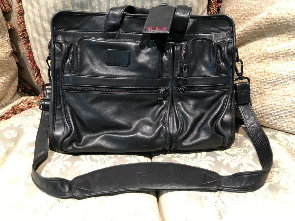 Cirugía Grapa ex Vintage Leather Tumi Alpha 9624D3 | eBay