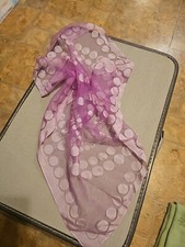 Vintage Lavender Polka Dot Scarf