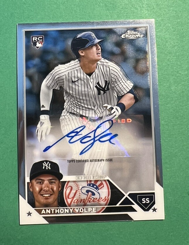 2023 Topps Chrome Update ANTHONY VOLPE Auto Rookie RC #AC-AV Yankees