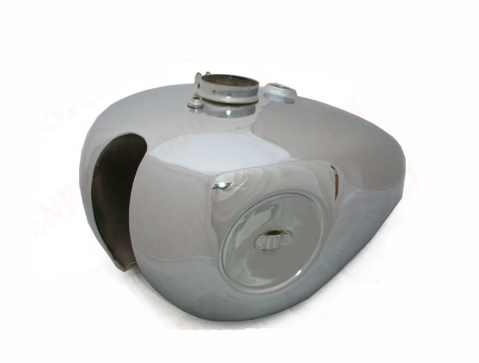 Tanque de combustible de gasolina cromado BSA Goldstar Catalina Trials de 2 galones con tapa S2u Foto 2 de 4