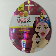 Yes To Grapefruit Vitamin C Glow-Boosting Unicorn Peel-Off Mask, 0.33oz/10ml
