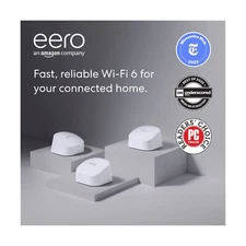 Amazon eero 6 mesh Wi-Fi system | Supports speeds up to 500 mbps | Connect to...