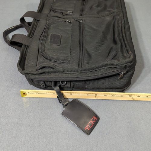 TUMI Alpha Expandable Organizer Laptop Brief Black Ballistic Nylon Bag 2624D3 - Afbeelding 11 van 14