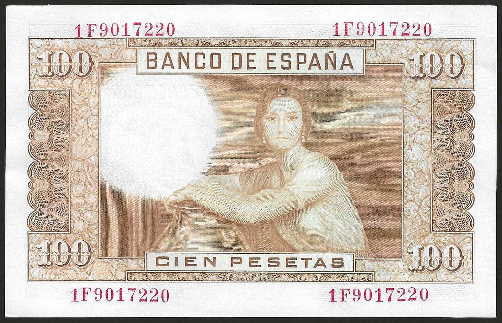 SPAIN, 100 Pesetas 1953 P-145a ☆ UNC ☆