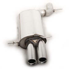 FOX Sportauspuff 2x76mm eingerollt mit Absorber für Audi A4 Quattro S4 Bi-Turbo