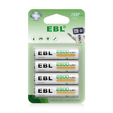 EBL 4 Pack AA Rechargeable Batteries 1.2V NiMH Double A Battery 2800mAh 2.87 per gallon