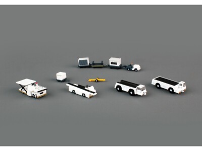 AIRPORT SUPPORT EQUIPMENT SET OF 10 PCS 1/200 DIECAST BY AIRPORT SUPPORT EQUIPMENT SET OF 10 PCS 1/200 DIECAST BY