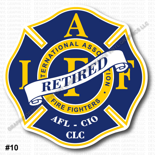 REVERSE PRINTED IAFF Firefighter Decal 3.7