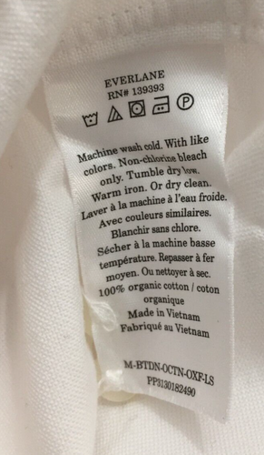 Everlane Men's White The Air Oxford Pocket Button Up Collared Shirt SZ LT - Picture 6 of 7