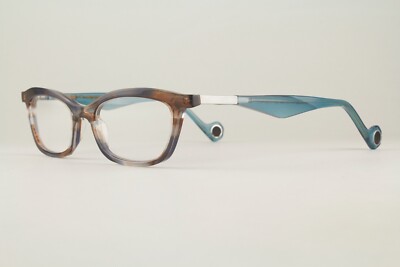 Authentic Anne et Valentin FACTORY SIX 1308 49mm Brown Marble Teal Frames France