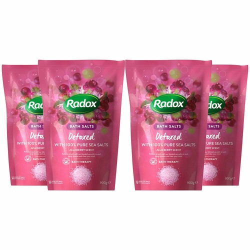 Radox Bath Salts Detoxed or Muscle Relax Bath Therapy, 4 Pack, 900g eBay