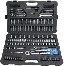 201 Piece Socket Ratchet Tools Set Metric Mechanics Drive SAE Repair Stanley