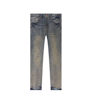 Purple Brand Indigo Oil Repair Slim Straight Jeans [P005-IORS123