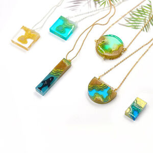 Island Beach Pendant Resin Casting Silicone Mould Jewelry Necklace Epoxy Art DIY