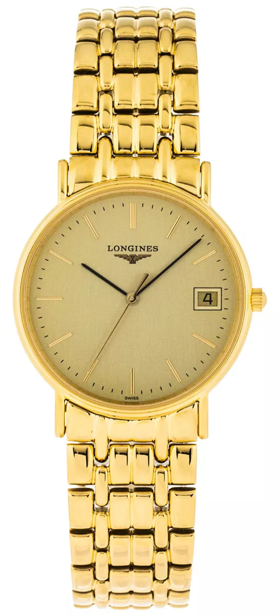 Longines Presences Champagne Dial Gold PVD Steel Watch L4.819.2.32.8