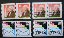 US, #2149,49a,50,50a Regular issue 1985 set in pairs, MNH