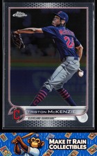 Triston McKenzie 2022 Topps Chrome #142 Cleveland Guardians Baseball