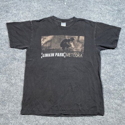 Linkin Park Meteora UK Tour 2003 Vintage Graphic T-Shirt Black Mens Size M