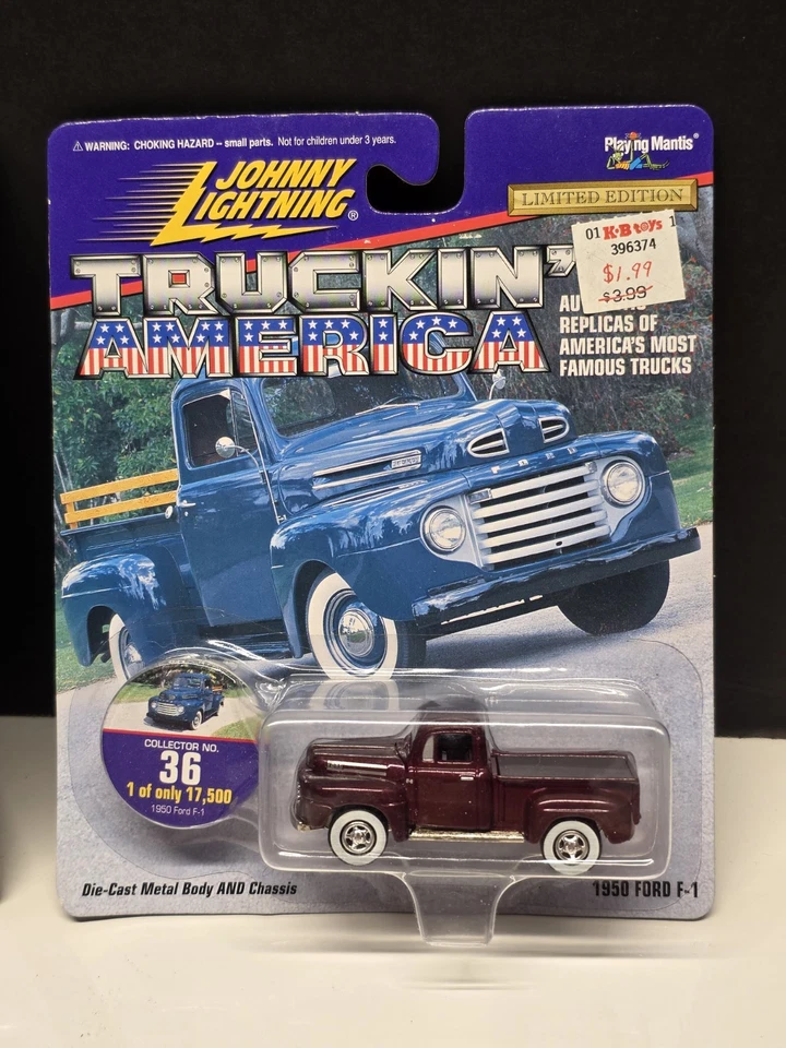 Rare 1997 Johnny Lightning Truckin' America  1991 GMC Syclone & 1950 Ford F-1  - Image 4 of 4