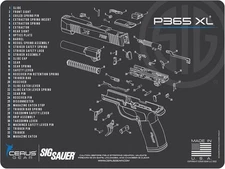 EDOG P365XL Gun Cleaning Mat - Schematic (Exploded View) Diagram Compatible with