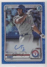 2020 Bowman Chrome Prospect HTA Choice Blue Mojo Refractor Curtis Terry Auto 4al
