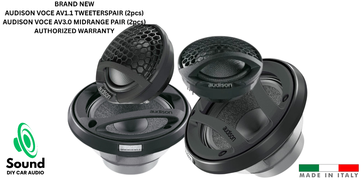 AUDISON VOCE COMBO AV 1.1 TWEETERS + AV 3.0 MIDRANGE PAIRS-NEW