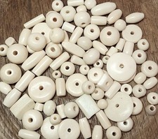 Buffalo Bone Spacer Beads, 88 Pcs, White, Asst Shapes and Sizes, 5 mm to 12 mm