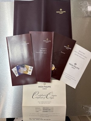 Patek Philippe Watch Papers Certificate Sleeve Registration Booklet
