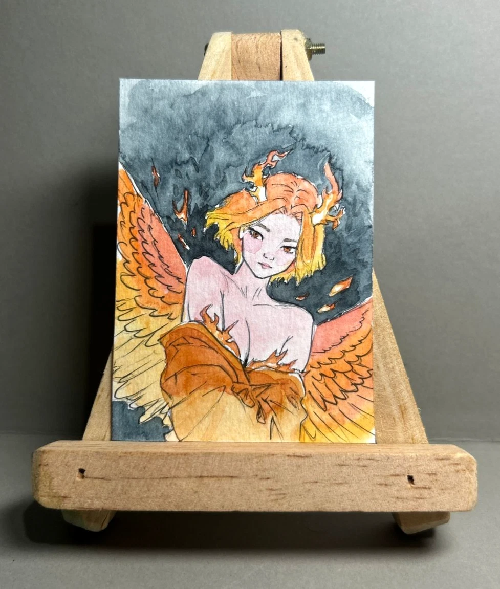 水彩画天使艺术绘画| eBay