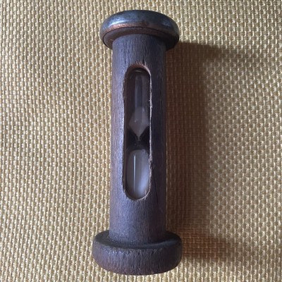 Vintage & ausgefallene Holzklöppel Sand Timer Stundenglas - ca. 12 cm 