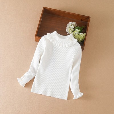 New Winter Clothes Kids Tops Warm Knitwear Kids Sweater Baby Girls Turtleneck